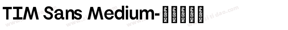 TIM Sans Medium字体转换
